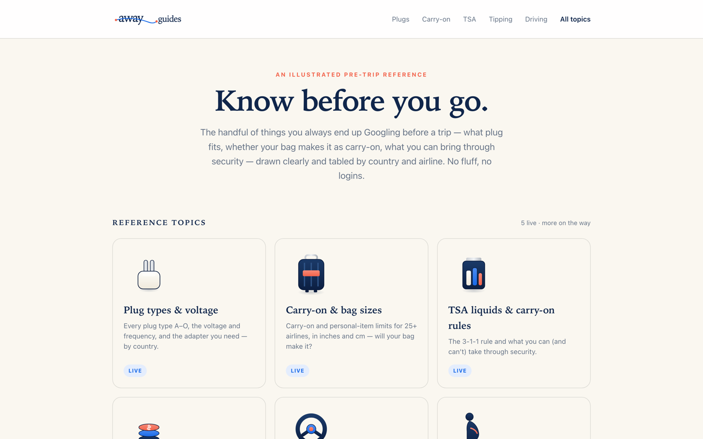 Away Guides website
